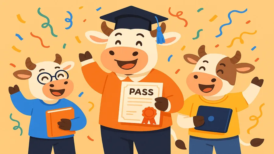 考照牛人网首页横幅图 - 学员通过考试庆祝场景