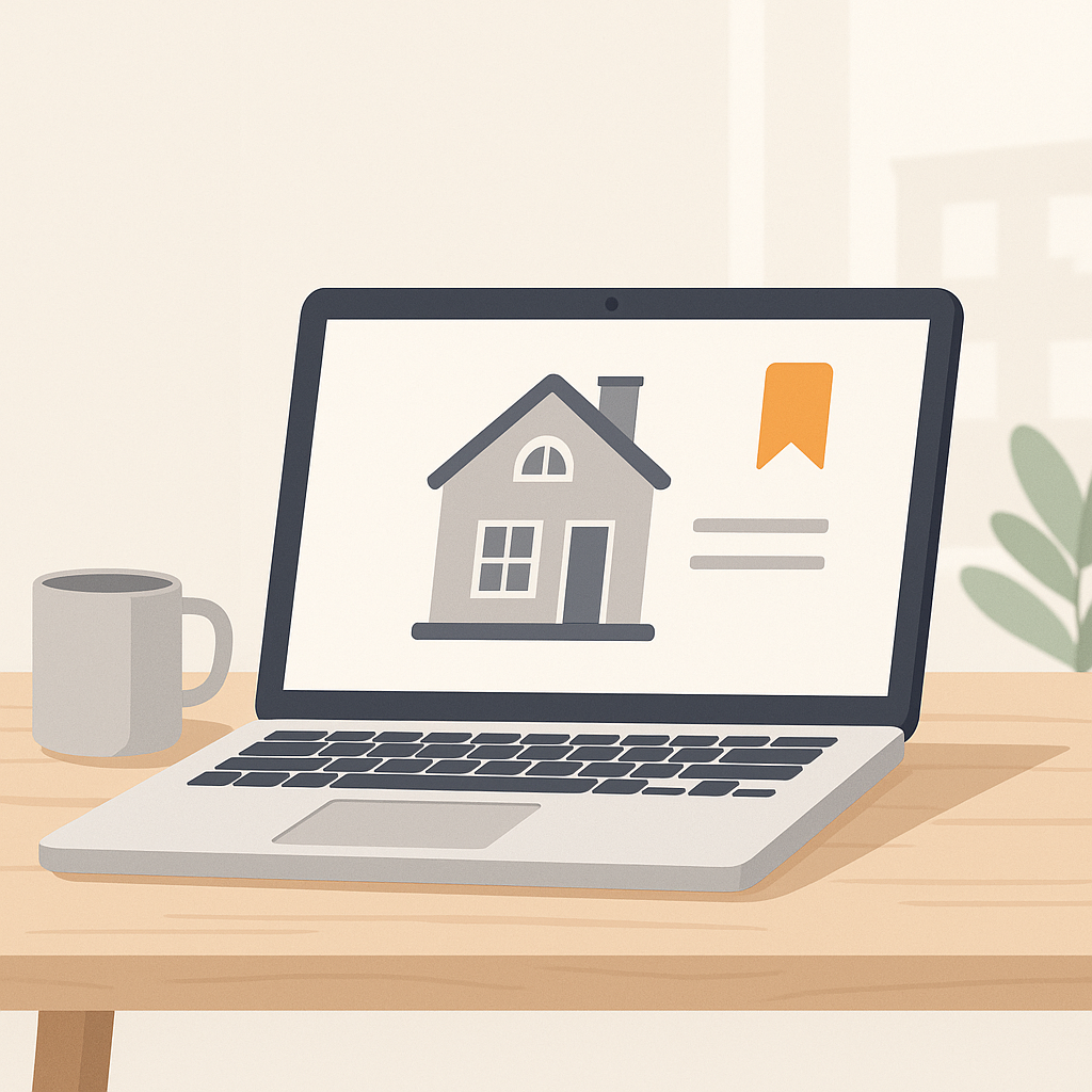 笔记本电脑显示房地产课程界面,适用于加州房地产执照考试学习