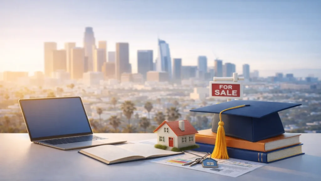 洛杉矶房地产学习与执照培训概念画面